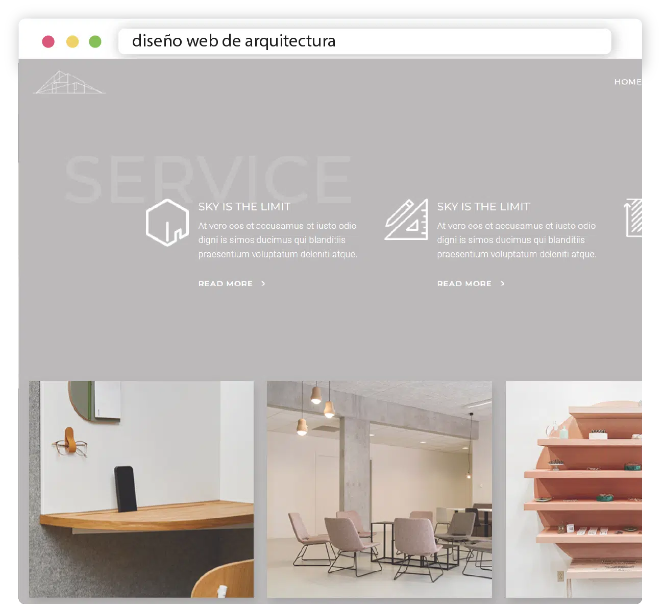 diseño web de arquitectura