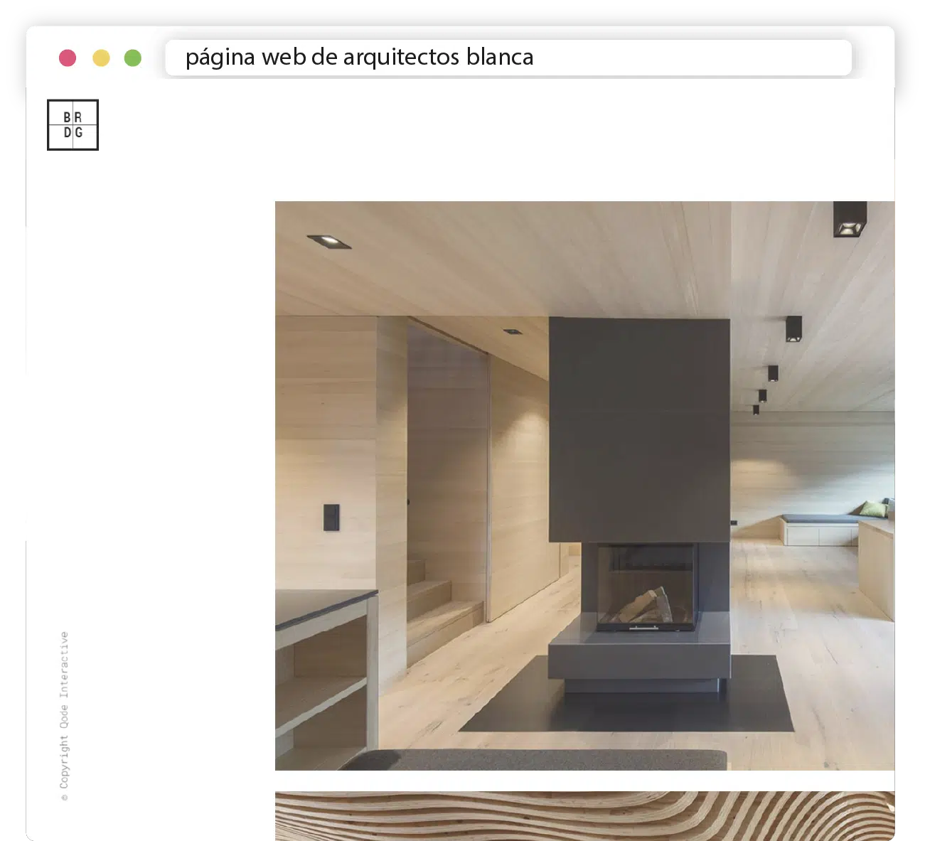 página web de arquitectos blanca